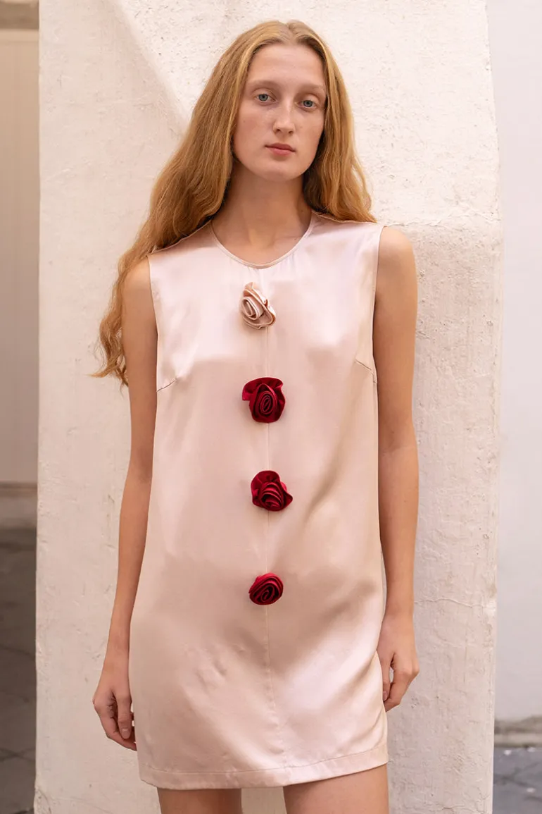 Dresses | Midi Dresses<CULT MIA BLOOM SILK SLEEVELESS DRESS IN PINK Rose Pink