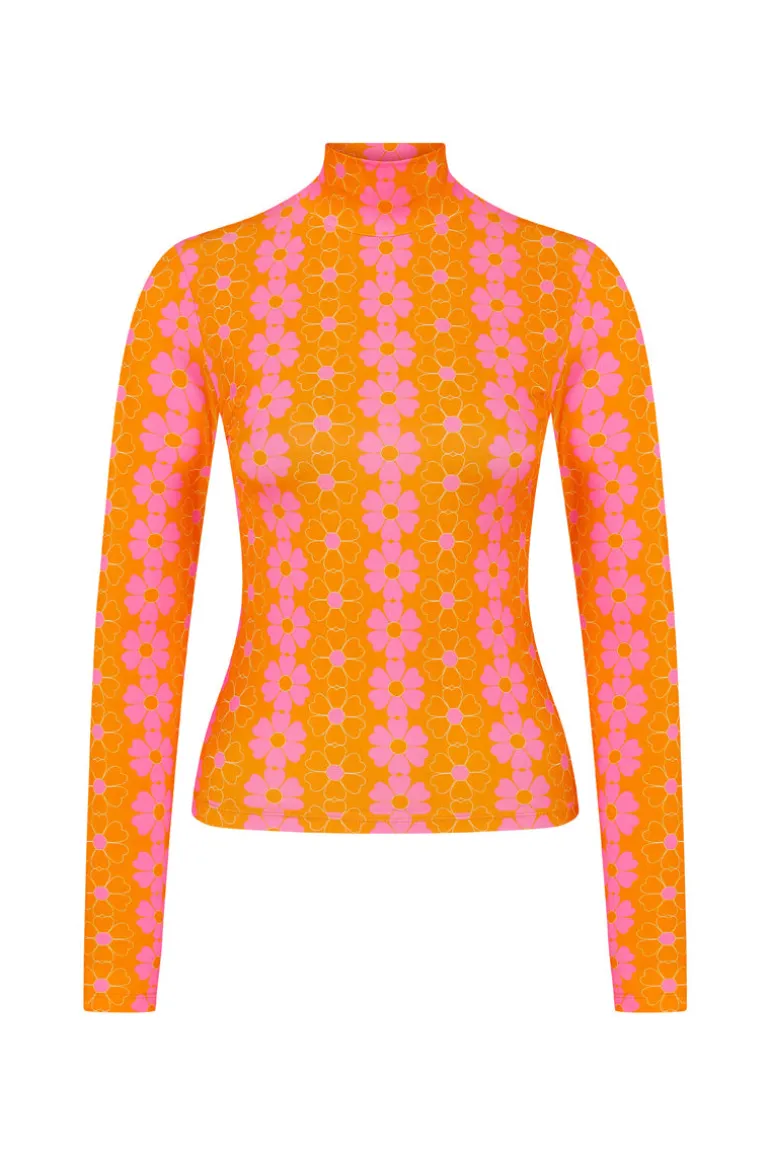 Tops<CULT MIA BLOOMING SUNSET TOP Orange