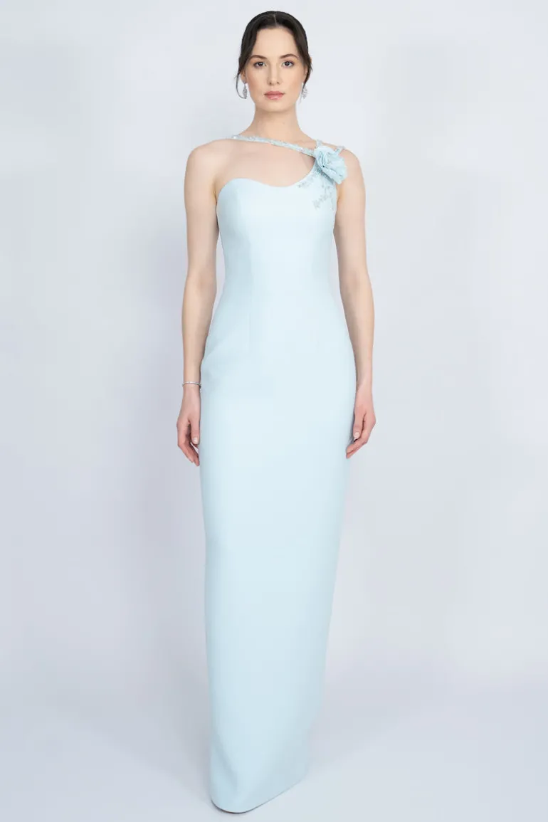 Dresses<CULT MIA ONE-SHOULDER LONG DRESS Blue