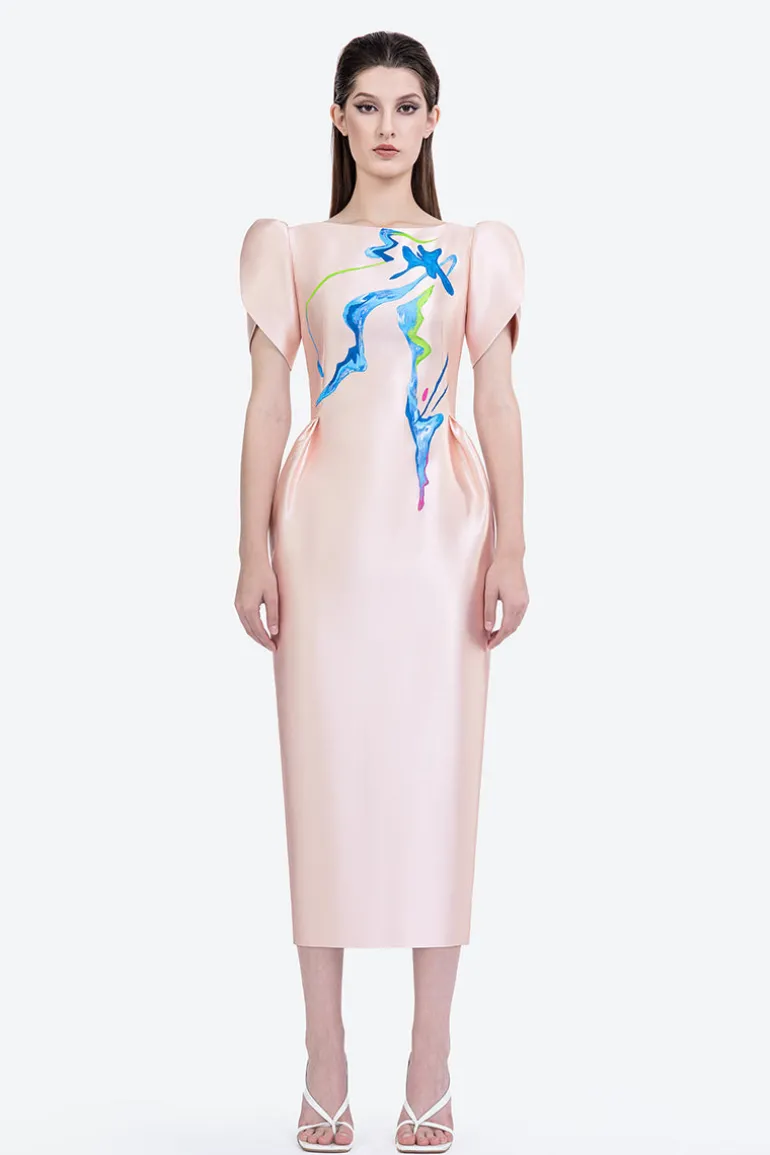 Dresses | Midi Dresses<CULT MIA BLUSH OF AZALEA MIDI DRESS Pale Pink