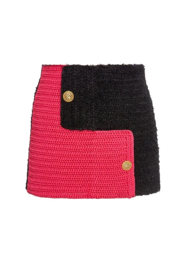 Skirts<CULT MIA BRIJY PINK COLOR BLOCK SKIRT Black/Pink