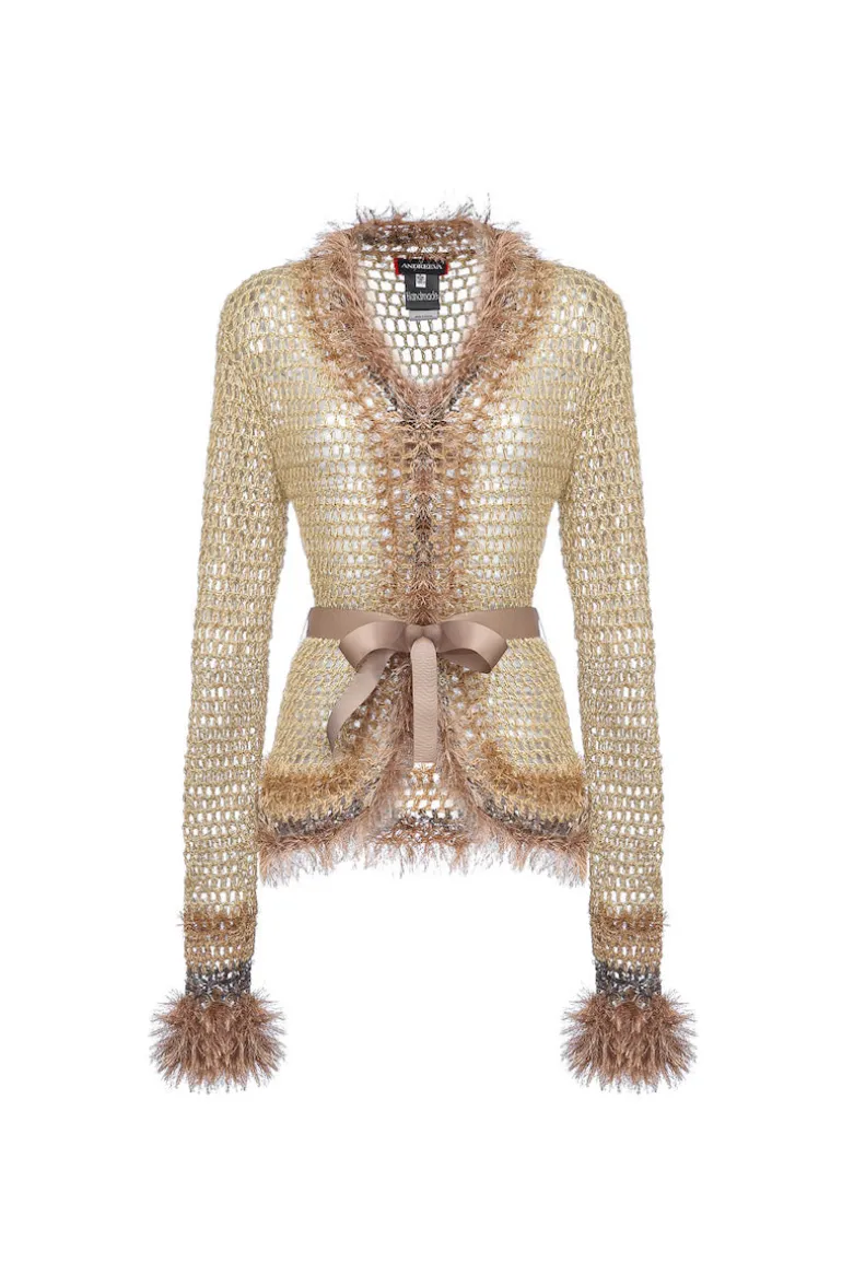 Knitwear<CULT MIA HANDMADE KNIT CARDIGAN Brown