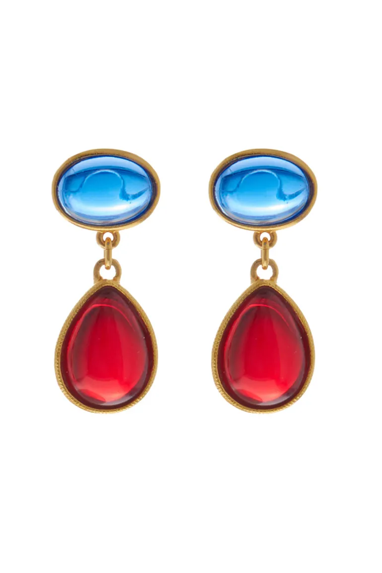 Earrings<CULT MIA CALLA EARRINGS Gold & Multicolor