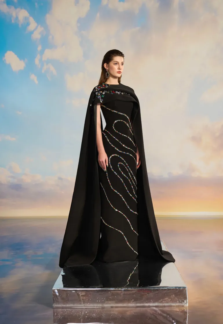 Dresses<CULT MIA CALLIOPE CREPE BODYCON MAXI DRESS Black