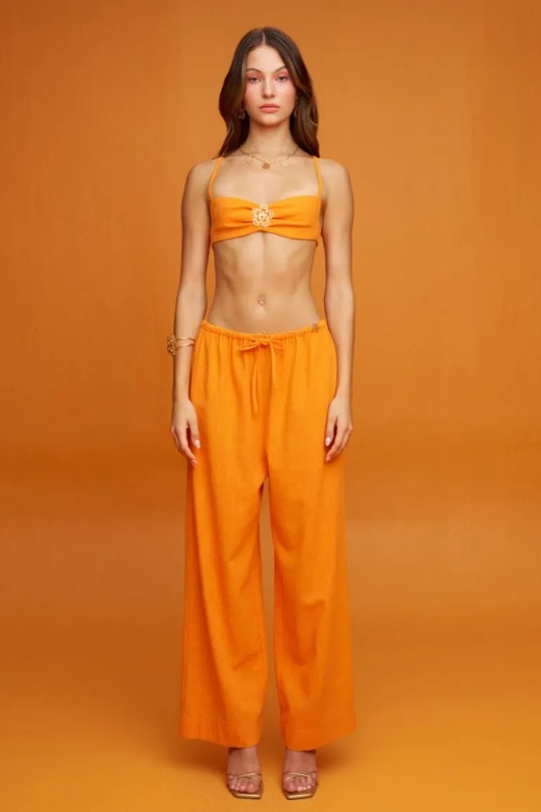 Pants<CULT MIA CAMELLIA LOOSE FIT PANTS Orange