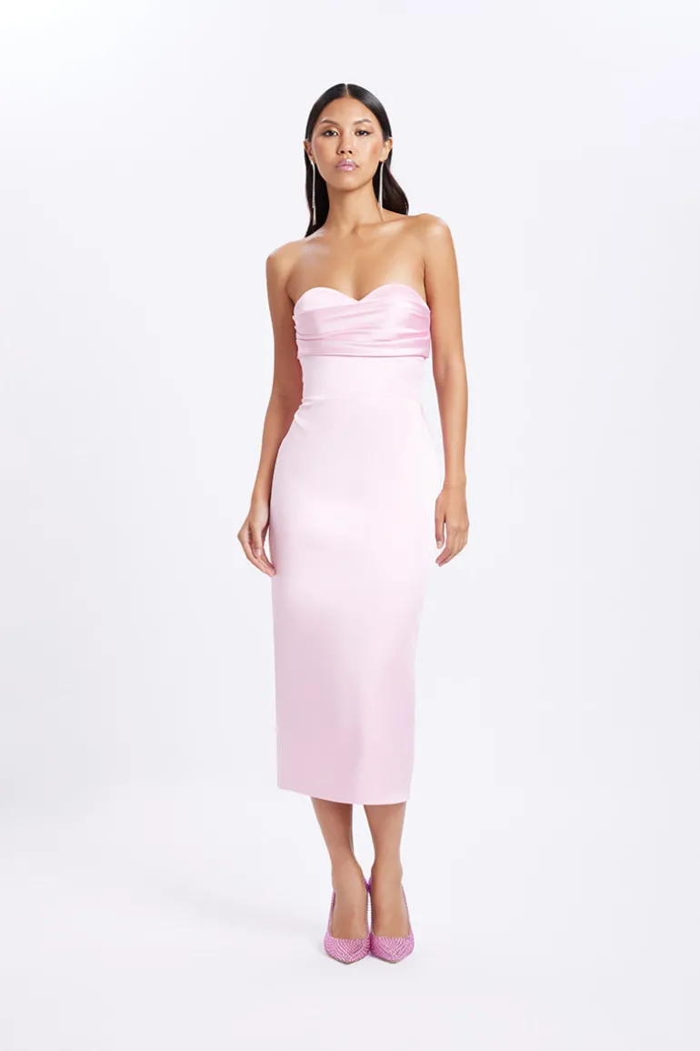 Dresses | Midi Dresses<CULT MIA CAMILLA SATIN MIDI DRESS Pink