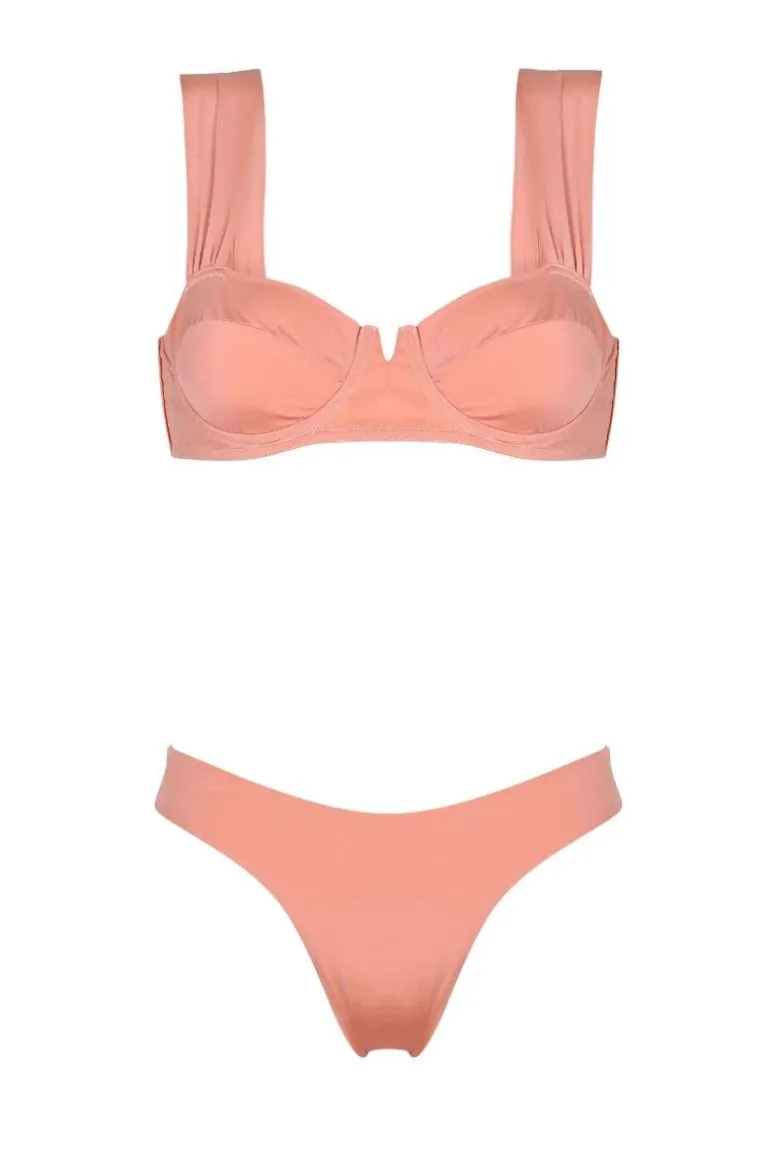Swimwear<CULT MIA BLUSH BUSTIER BIKINI Champagne