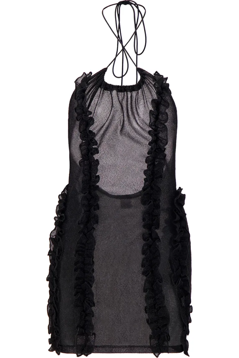 Dresses | Mini Dresses<CULT MIA CHIARA MINI HALTERNECK DRESS Glimmer Black