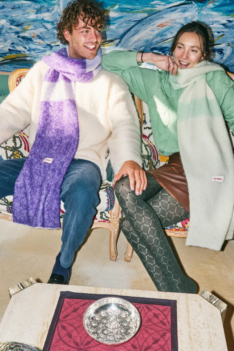 Scarves<CULT MIA CHICHA KNITTED SCARF Purple