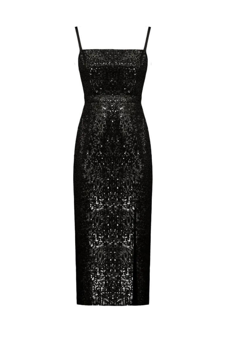 Dresses | Midi Dresses<CULT MIA CHLOE BLACK SEQUIN MIDI DRESS