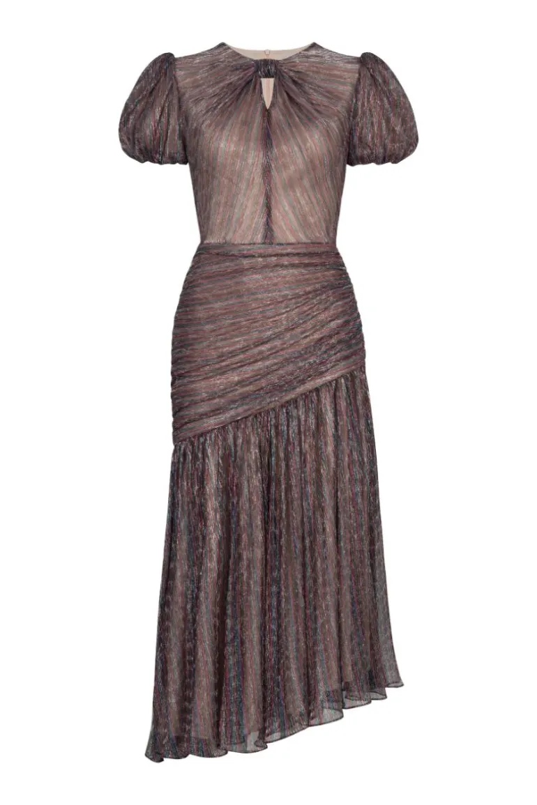 Dresses | Midi Dresses<CULT MIA CORAL MIDI DRESS Metallic Pink