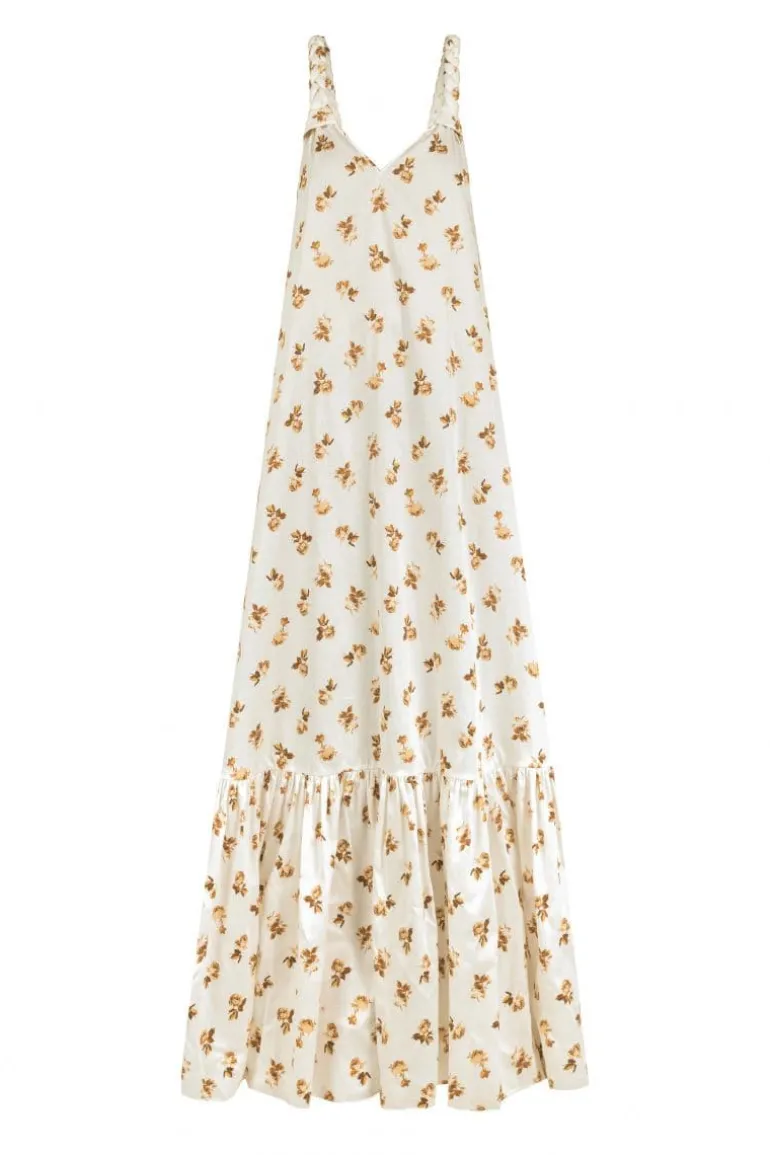 Dresses<CULT MIA BRAID FLORAL MAXI DRESS Creme White