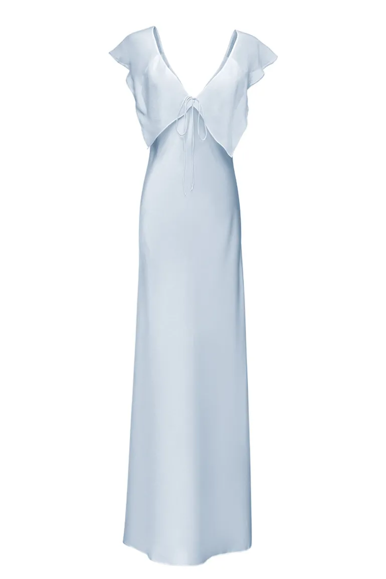 Dresses | Midi Dresses<CULT MIA CRETE SILK MIDI DRESS IN BLUE Dutch Canal