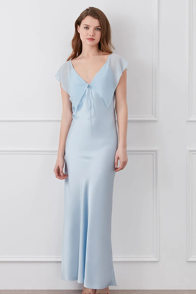 Dresses | Midi Dresses<CULT MIA CRETE SILK MIDI DRESS IN BLUE Dutch Canal