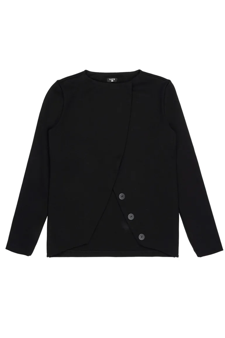 Jackets<CULT MIA CROSS BUTTON JERSEY JACKET Black