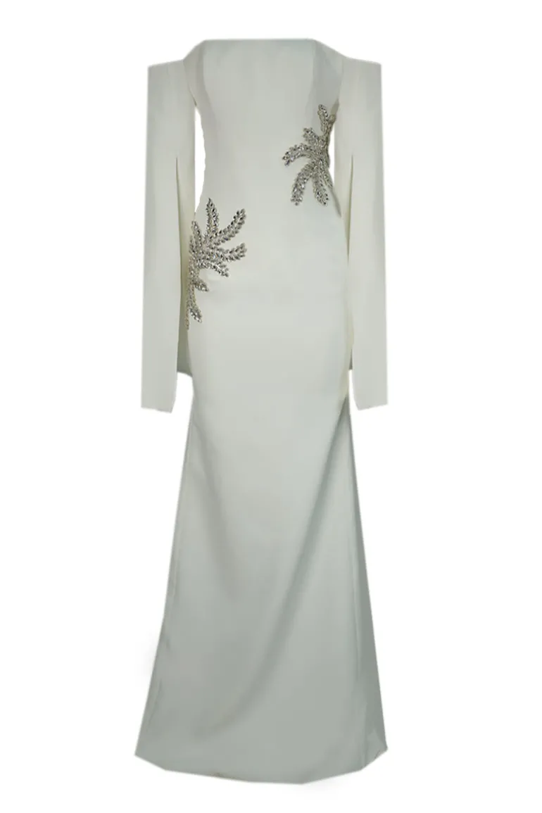 Dresses | Gowns<CULT MIA CRYSTAL EMBELLISHED OFF-SHOULDER BRIDAL GOWN Off-White