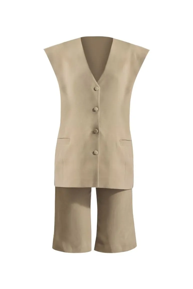 Outfit Sets<CULT MIA X DEME BY GABRIELLA NICA SET Taupe Grey