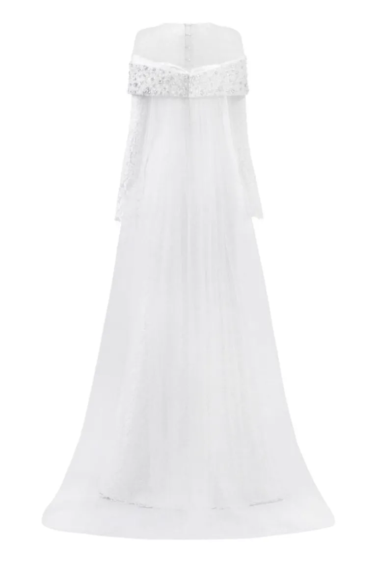 Dresses | Gowns<CULT MIA X 21SIX ANASTASIA FLORAL LACE CRYSTAL GOWN White