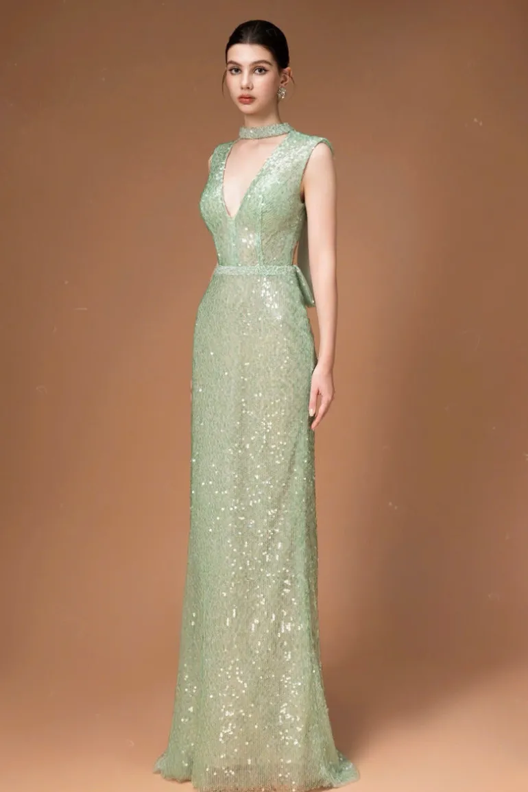 Dresses | Midi Dresses<CULT MIA CUTOUT SEQUIN DRESS IN MINT Green Mint