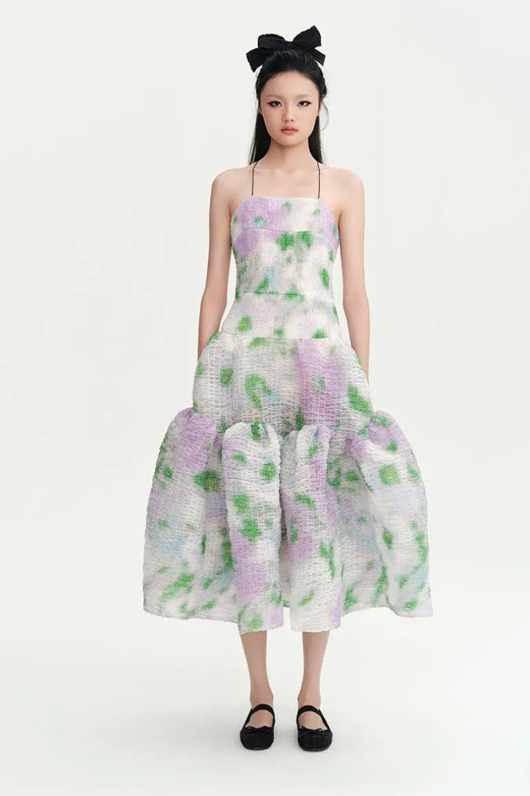 Dresses | Midi Dresses<CULT MIA DAISY PRINT STACEY MIDI DRESS Green/Lilac/White