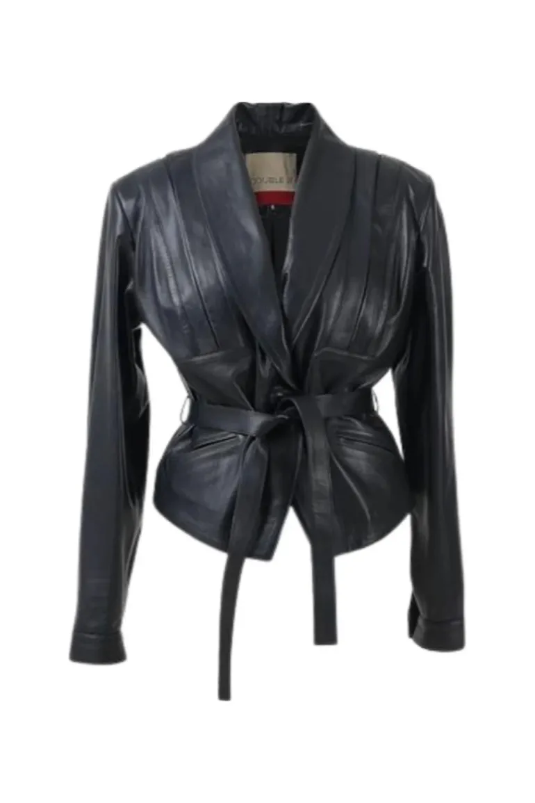 Jackets<CULT MIA DAMIEN LEATHER JACKET IN Black