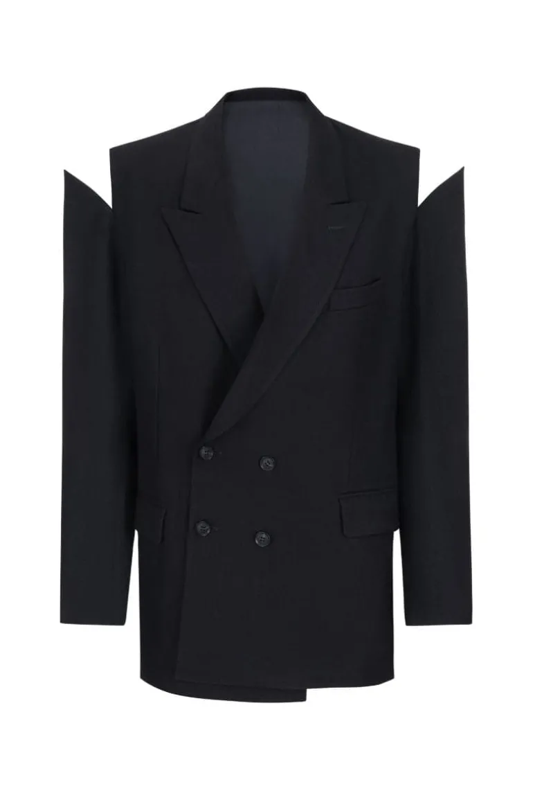 Jackets<CULT MIA UPCYCLE CUT-OUT JACKET Dark Blue