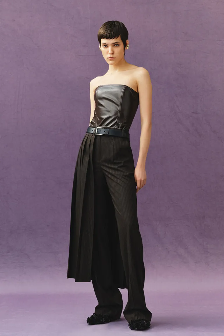 Tops<CULT MIA CORSET TOP Dark Chocolate