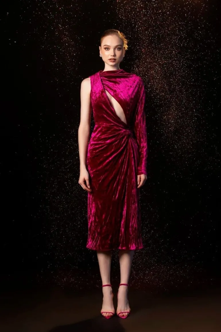 Dresses | Midi Dresses<CULT MIA CUT OUT MIDI DRESS Deep pink