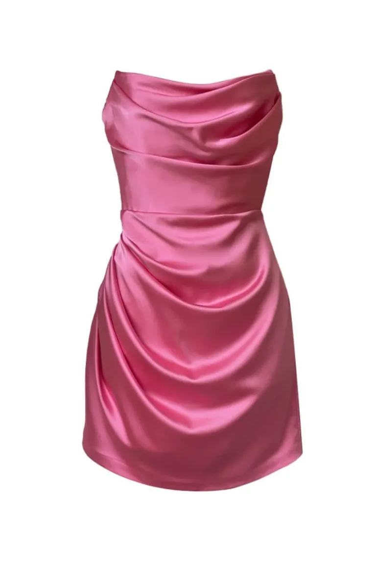 Dresses | Mini Dresses<CULT MIA DOULZEN SATIN MINI DRESS Iconic Pink