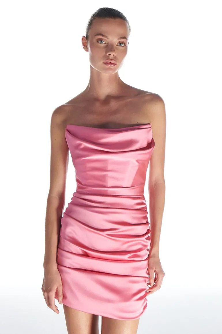Dresses | Mini Dresses<CULT MIA DOULZEN SATIN MINI DRESS Iconic Pink