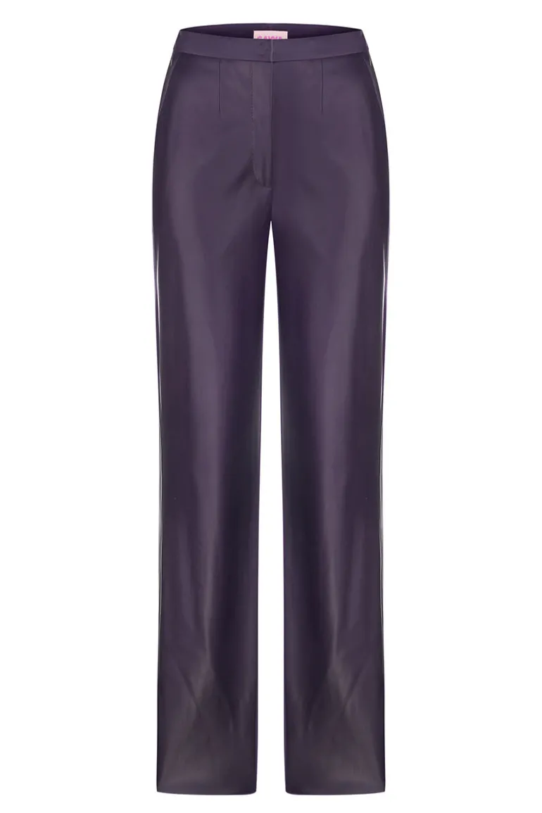 Pants<CULT MIA ECO-LEATHER PANTS Purple