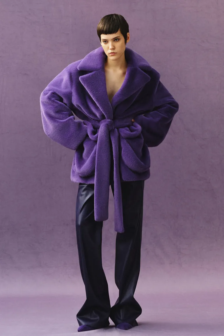 Pants<CULT MIA ECO-LEATHER PANTS Purple