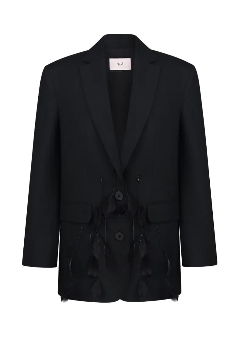 Blazers<CULT MIA EMBELLISHED PHOENIX BLAZER Black