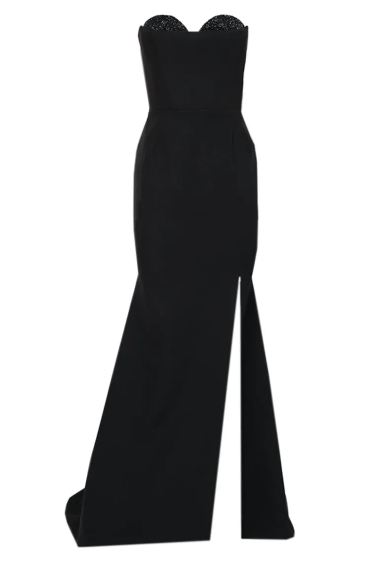Dresses | Gowns<CULT MIA EMBELLISHED NOIR CORSET GOWN Black