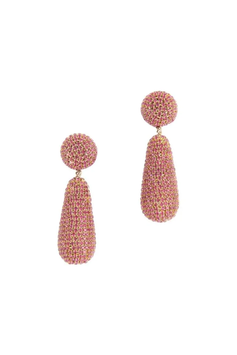 Earrings<CULT MIA EMELY FUCHSIA DROP EARRINGS
