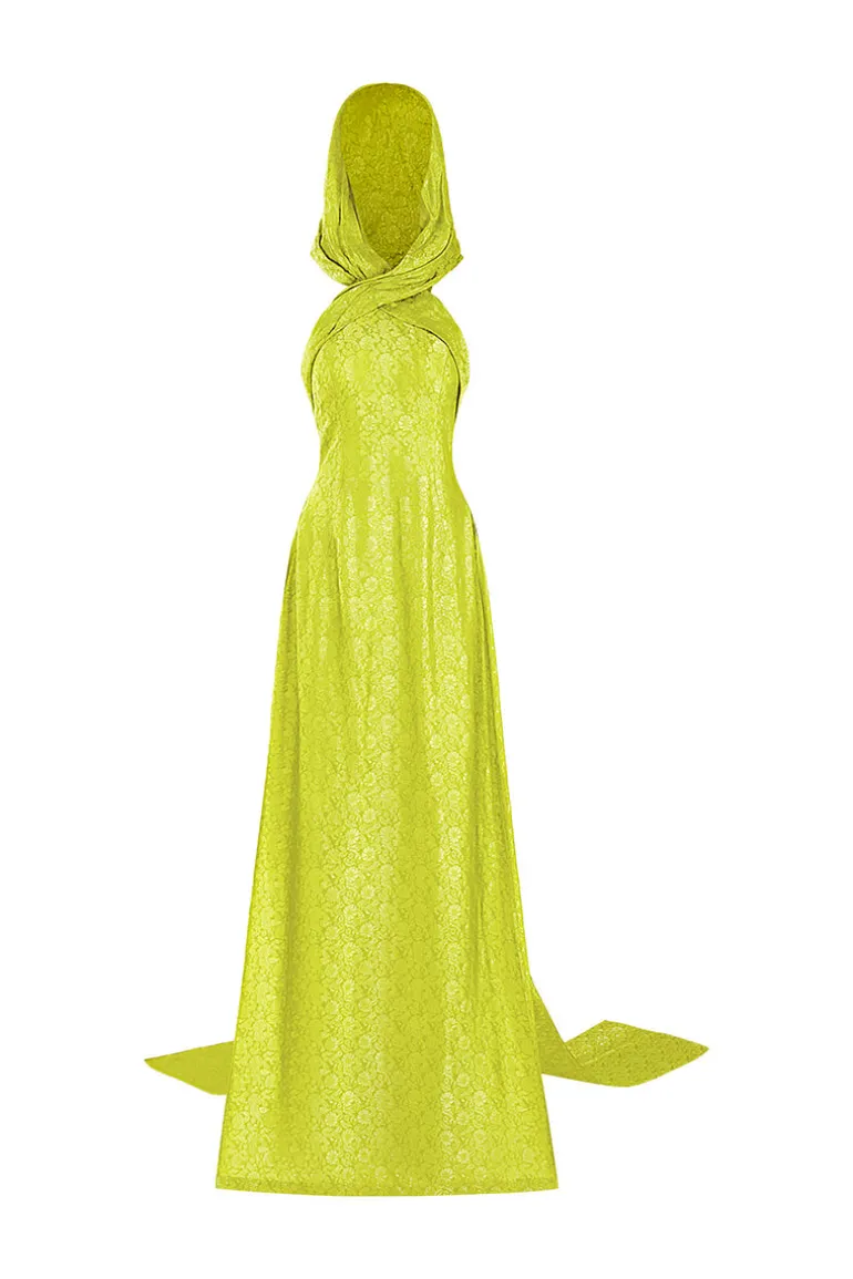 Outfit Sets<CULT MIA EMERALD ELEGANCE AO DAI SET IN GREEN Lime Green