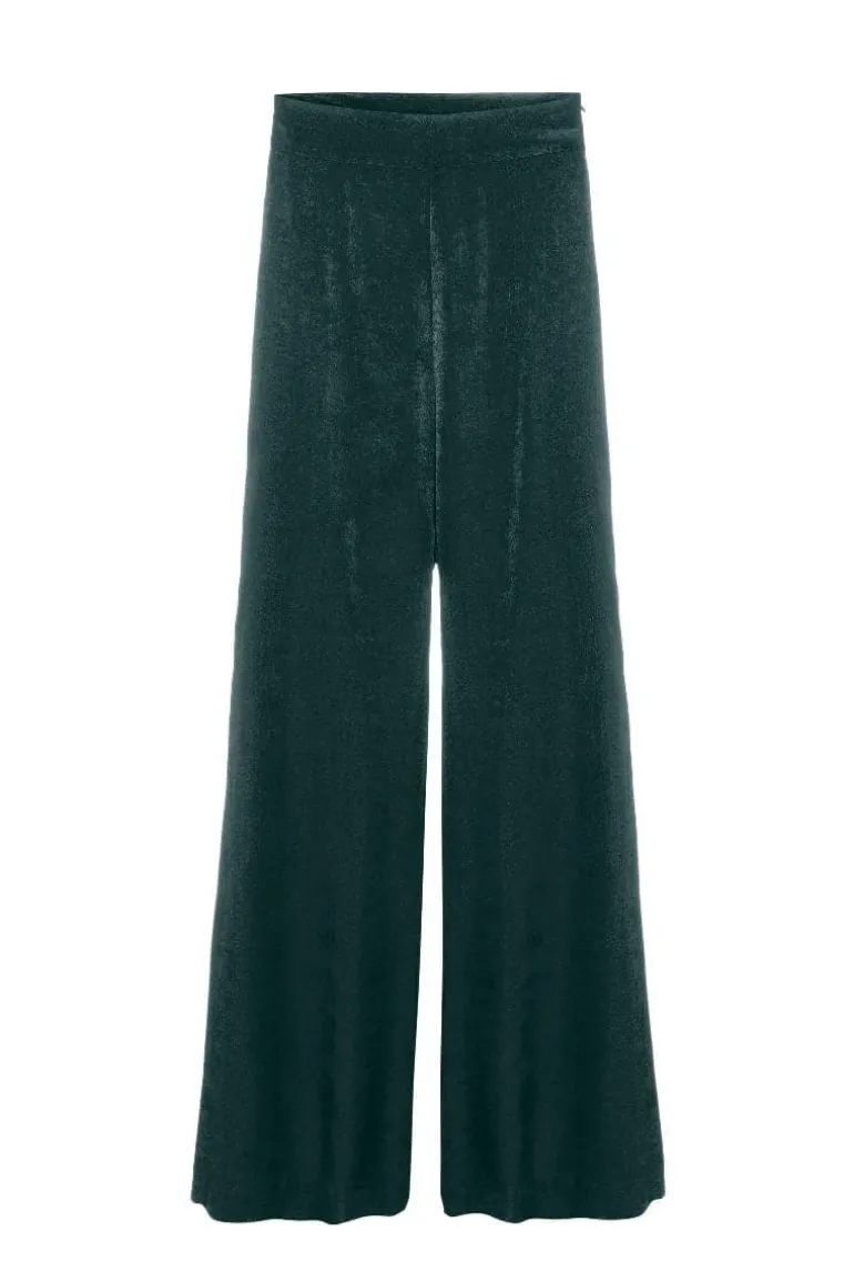 Pants<CULT MIA SATIN CARYL SUIT PANTS Emerald green