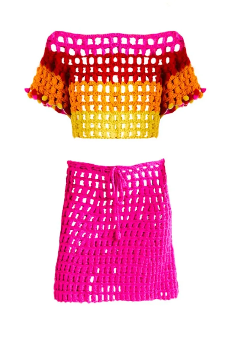 Outfit Sets<CULT MIA EMILY DAY DREAM TOP AND SKIRT TWIN SET Multicolor