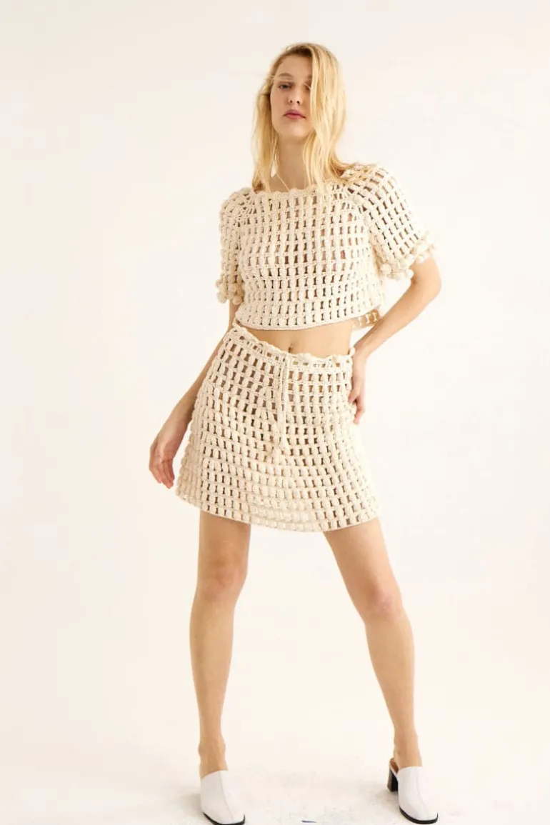 Outfit Sets<CULT MIA EMILY MARSHMALLOW TOP AND SKIRT TWIN SET Off White