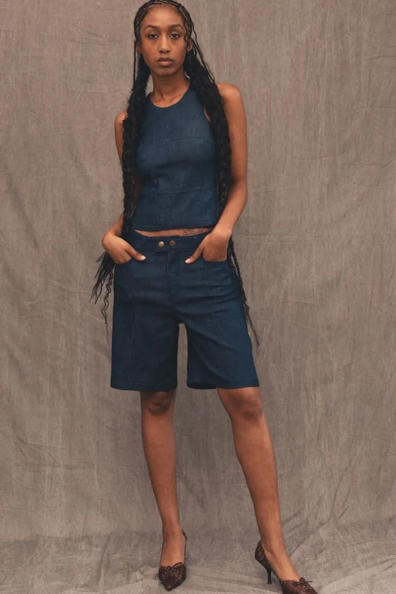 Pants<CULT MIA EMMA BLUE DENIM SHORTS Atlantic Ave.