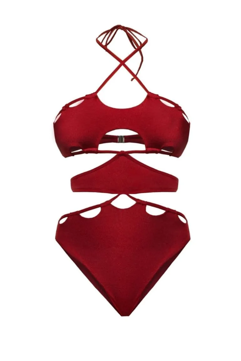 Swimwear<CULT MIA EUDORA SWIMSUIT Maroon