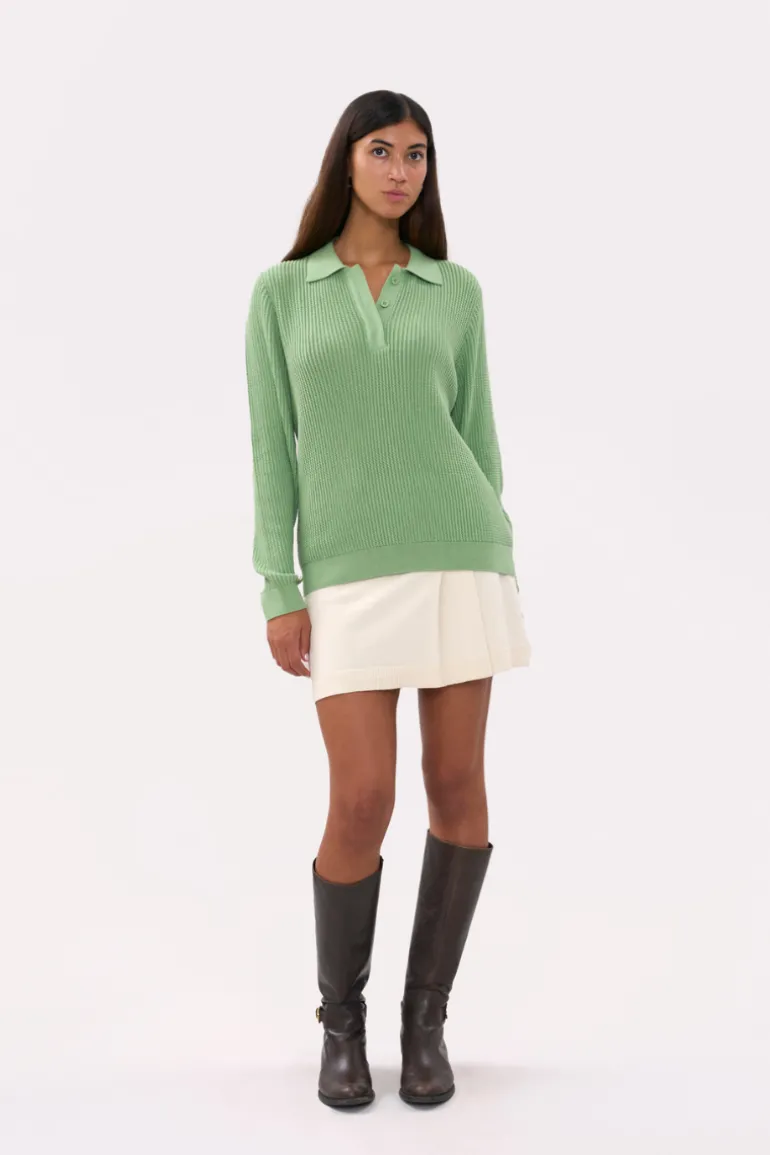 Tops<CULT MIA EVENING SHIRT IN Light Green
