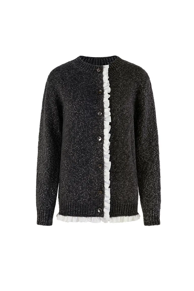 Knitwear<CULT MIA EVIE CARDIGAN Dark Grey