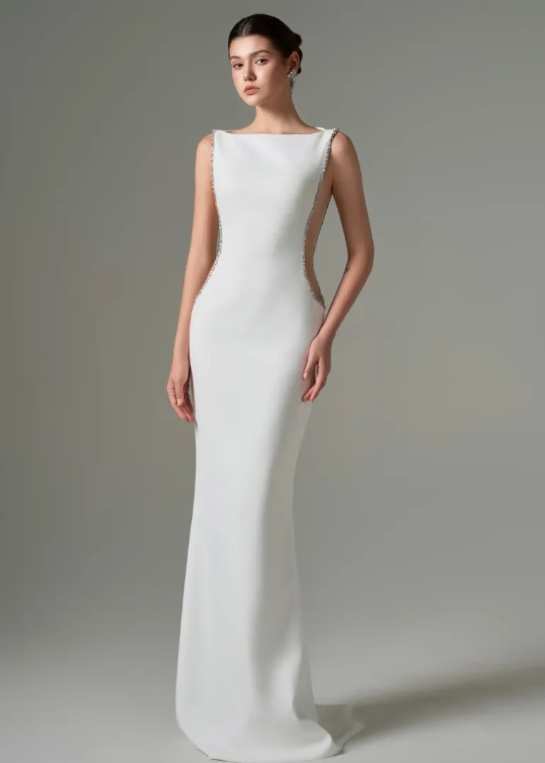 Dresses | Gowns<CULT MIA FATIMA CREPE CUT-OUT GOWN White