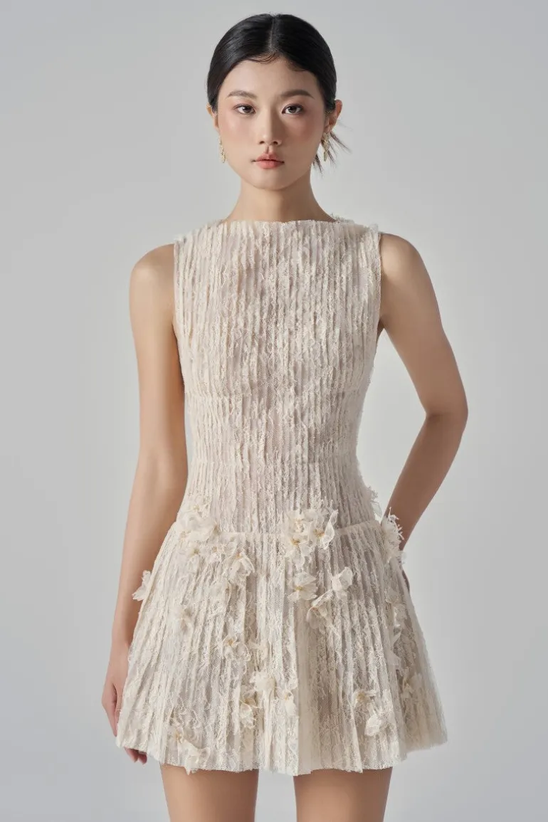 Dresses | Mini Dresses<CULT MIA FLAVIA LACE DRESS IN Beige