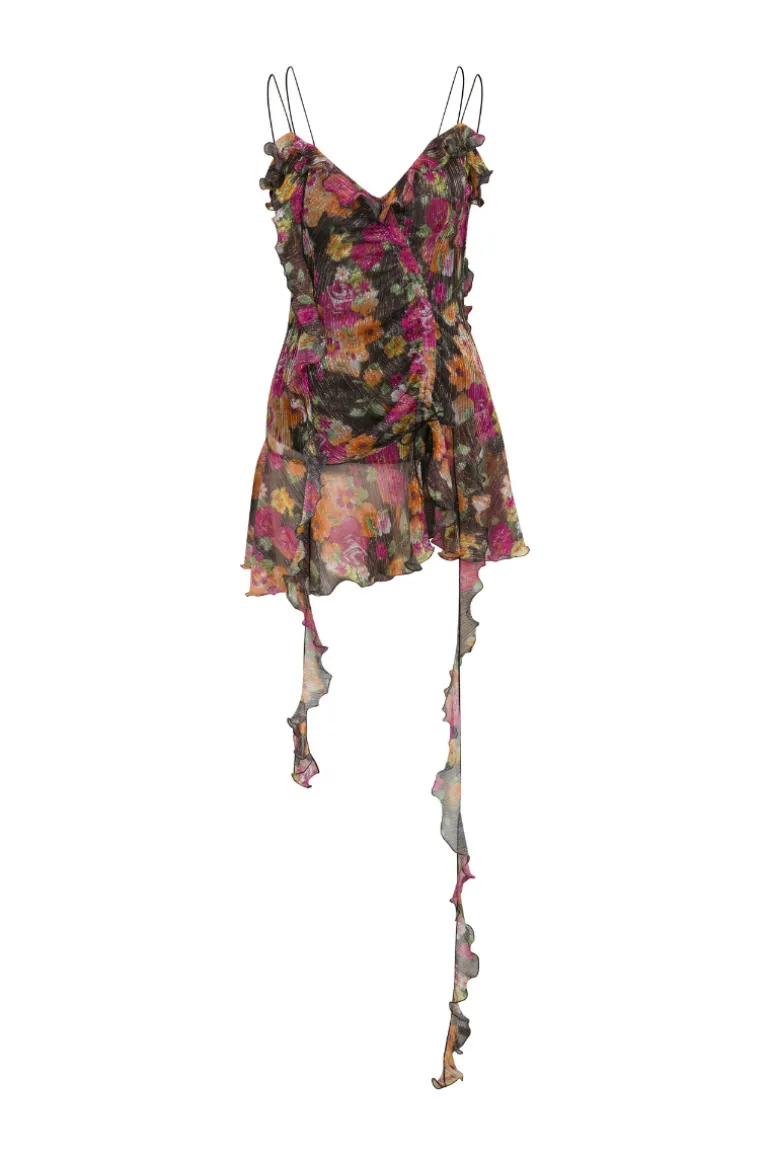 Dresses | Mini Dresses<CULT MIA FLORAL JERSEY DRESS WITH RUFFLES Floral Print