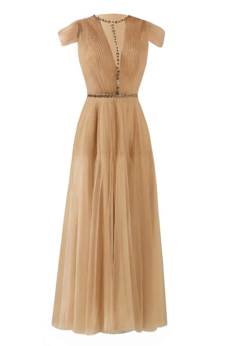 Dresses | Midi Dresses<CULT MIA FLORENCE PLEATED MESH MIDI DRESS Brown