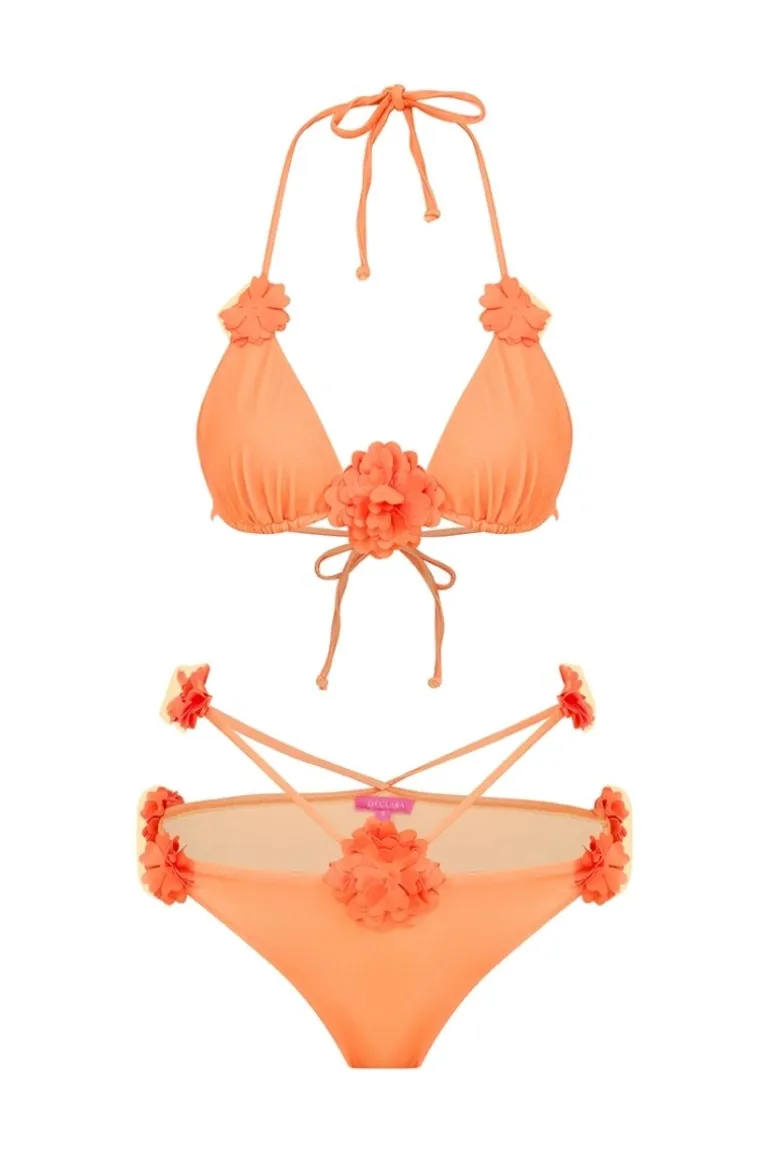 Swimwear<CULT MIA FLOWER TULIP BIKINI SET Orange