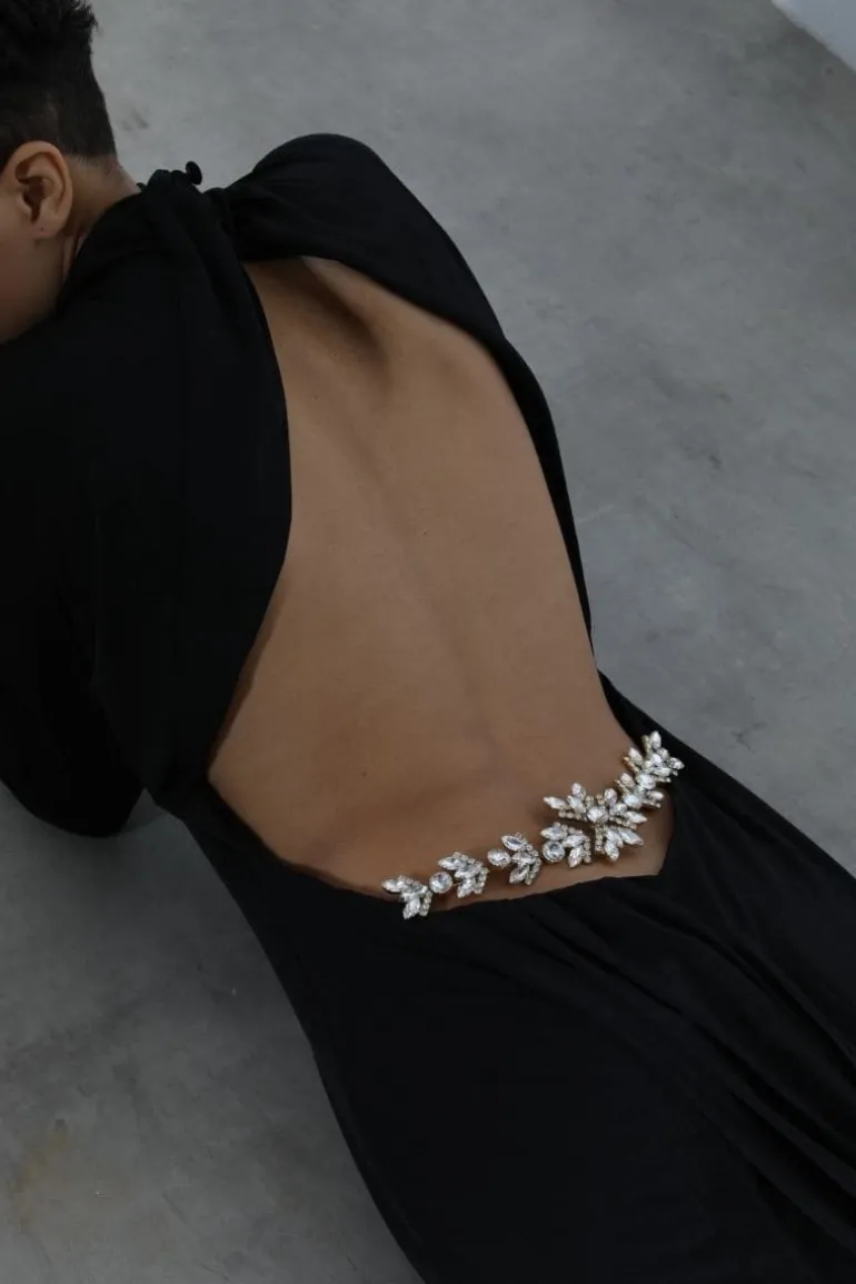 Dresses<CULT MIA FRIDA BACKLESS MAXI DRESS Black