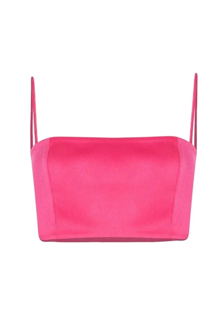 Tops<CULT MIA CROPPED TOP Fuchsia